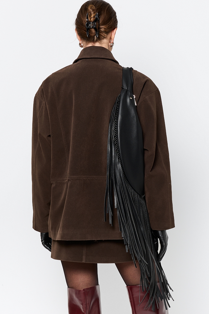 Парка из экозамши на молнии