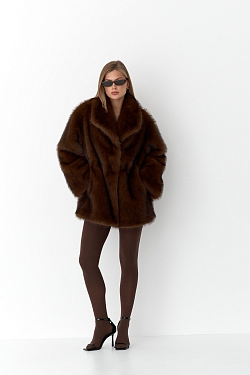 Шуба из экомеха