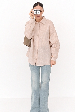 Рубашка изо льна оверсайз