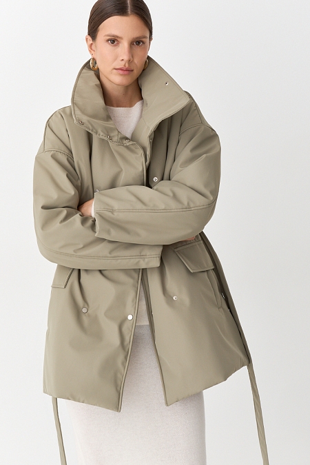 Парка на кнопках двубортная