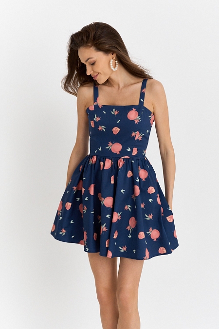 Сарафан из хлопка с гранатами мини