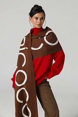 Шарф с лого Double face