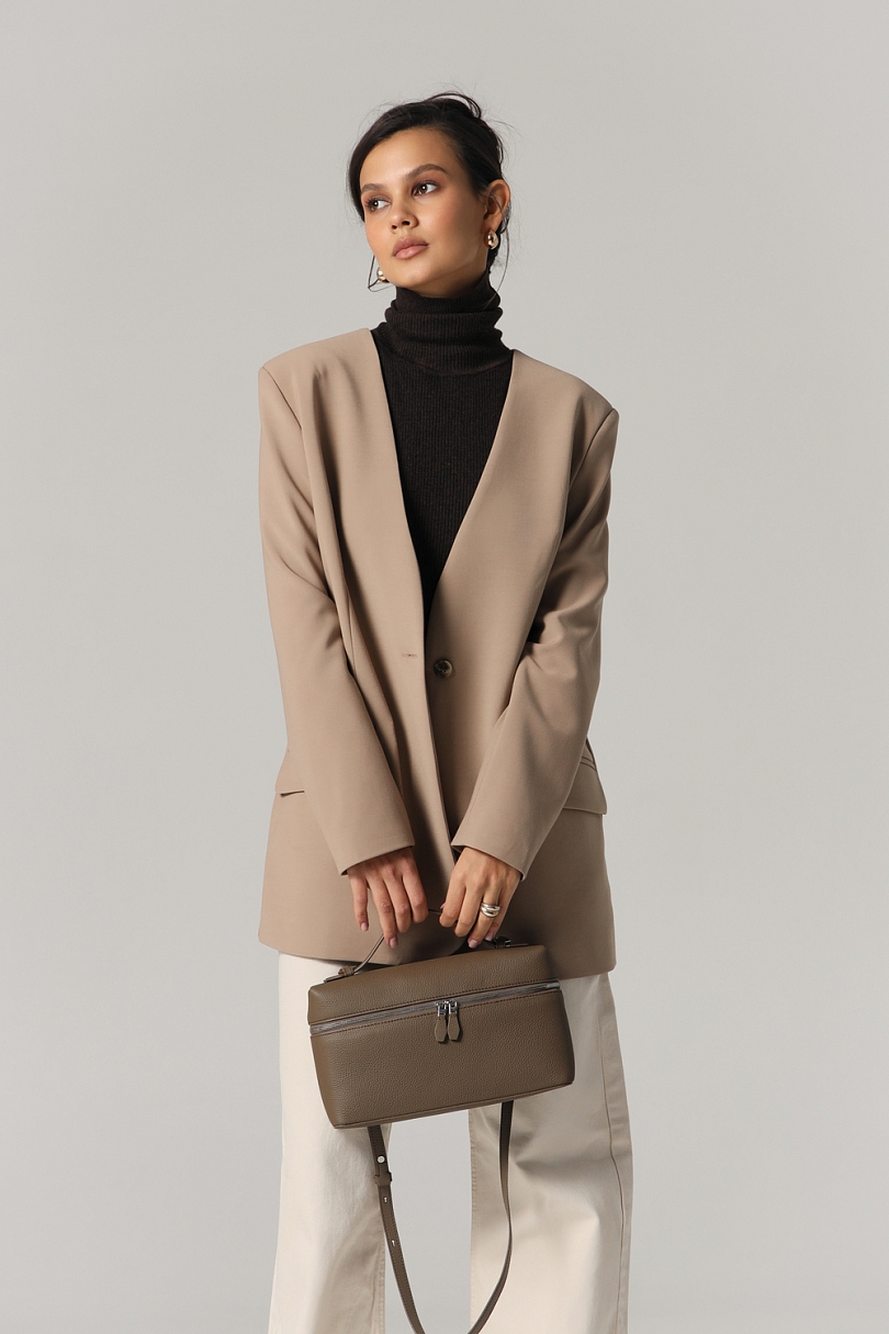 Сумка-косметичка из натуральной кожи