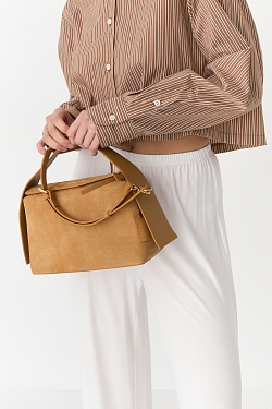 Сумка из замши с клапаном