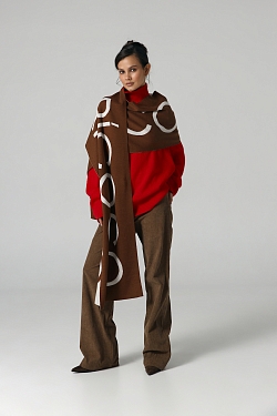 Шарф с лого Double face