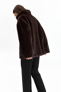 Анорак из искусственного меха норки