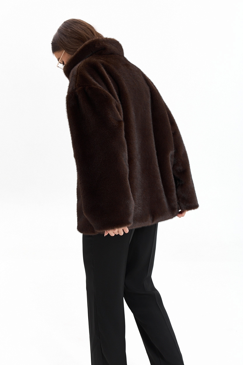 Анорак из искусственного меха норки