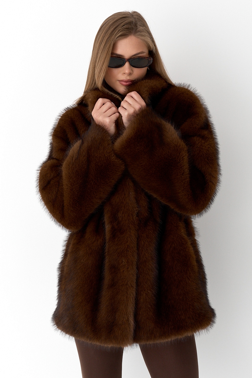 Шуба из экомеха