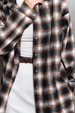 Рубашка в клетку оверсайз