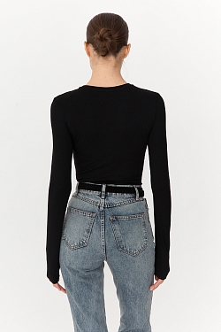 Лонгслив из тонкого трикотажа