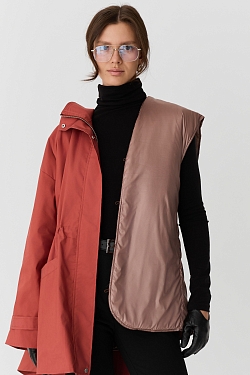 Ветровка из тенсела с хлопком со съемным утеплителем