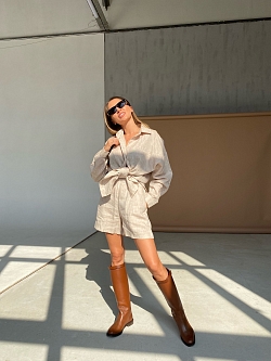 Рубашка изо льна оверсайз