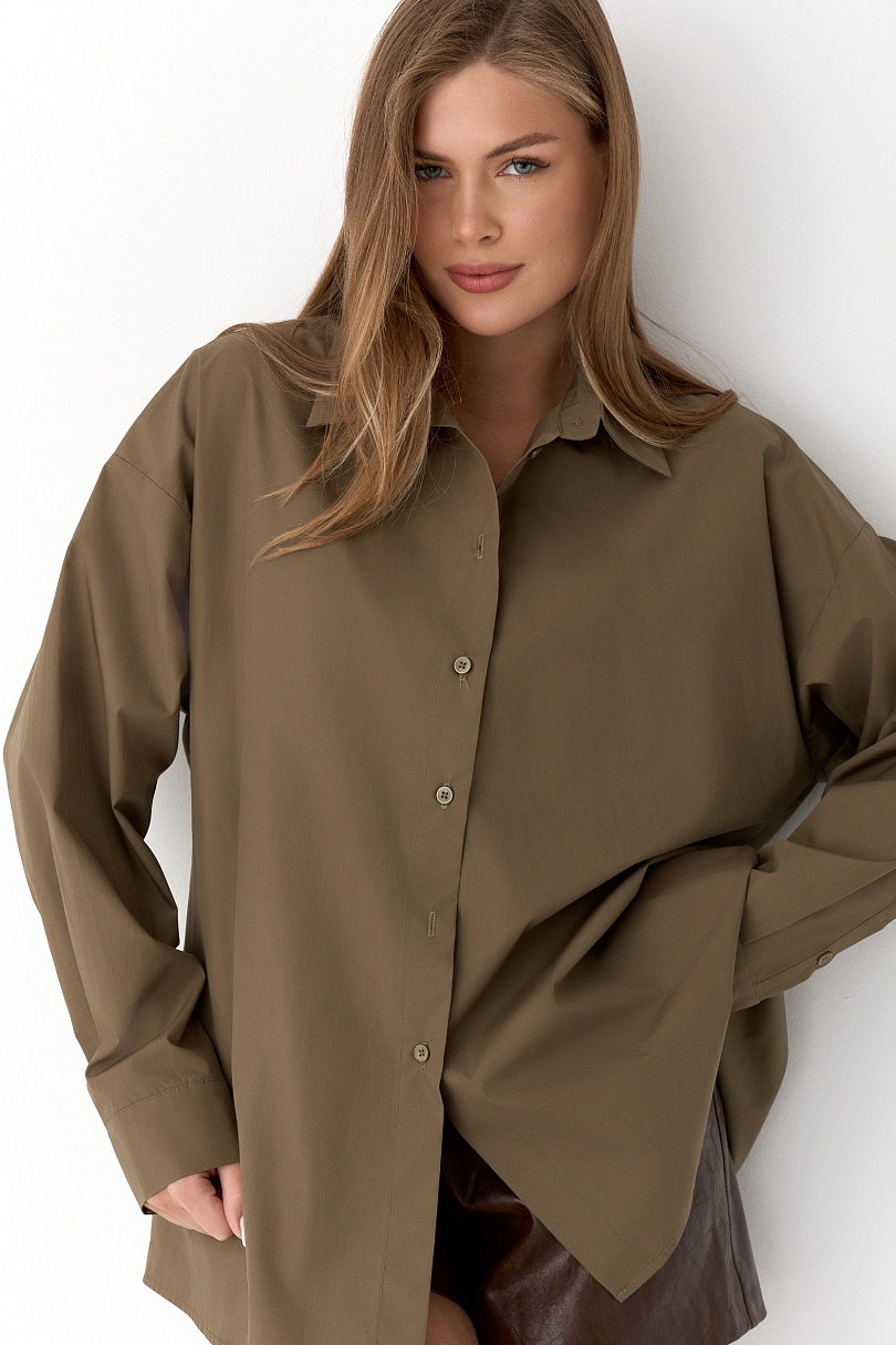 Рубашка оверсайз из хлопка
