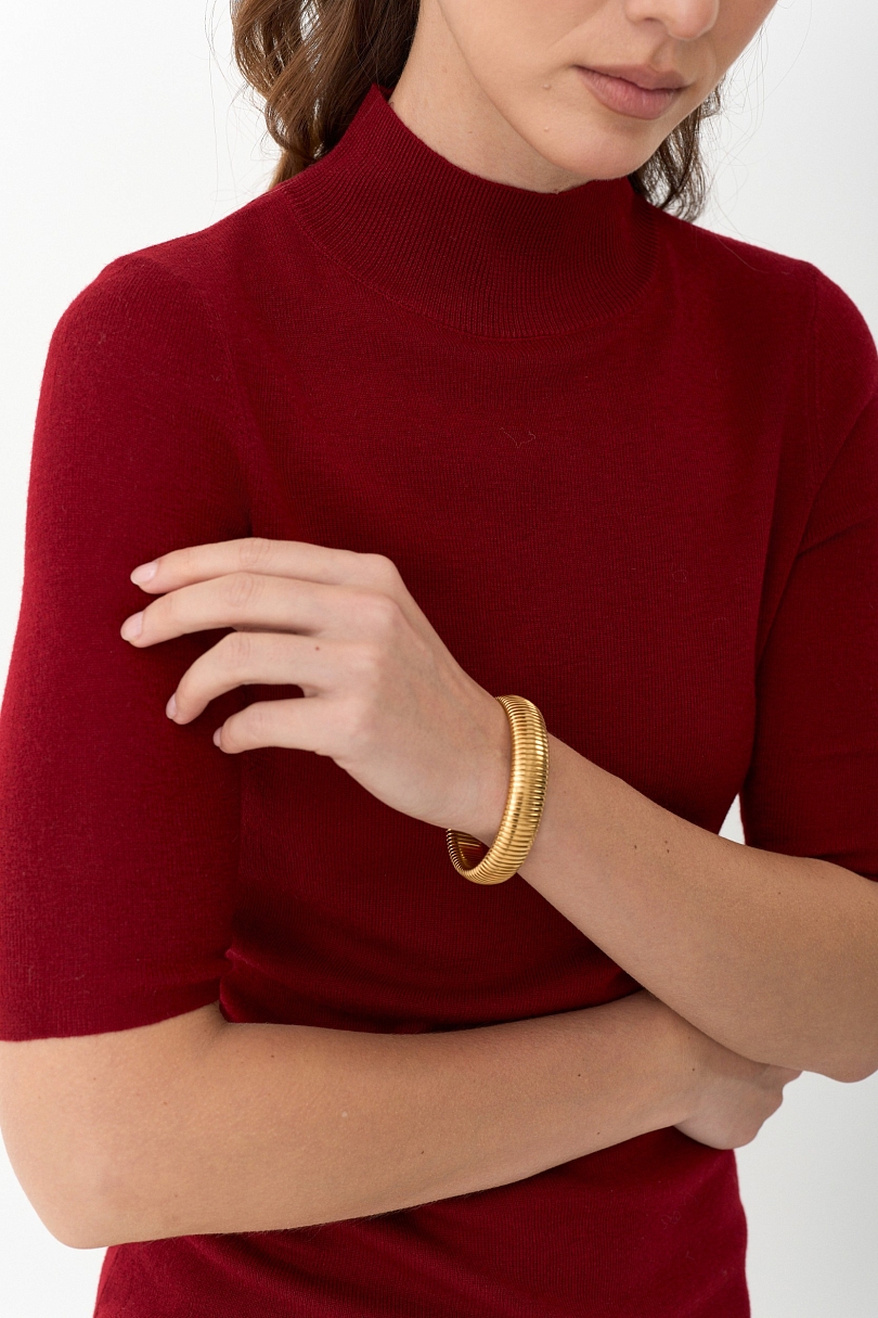 Топ с воротником стойка из мериноса