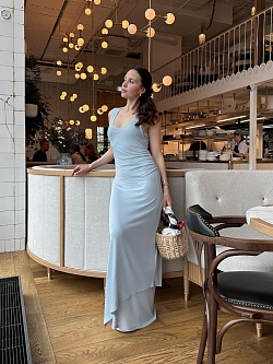 Платье-майка из вискозы с многослойным эффектом 