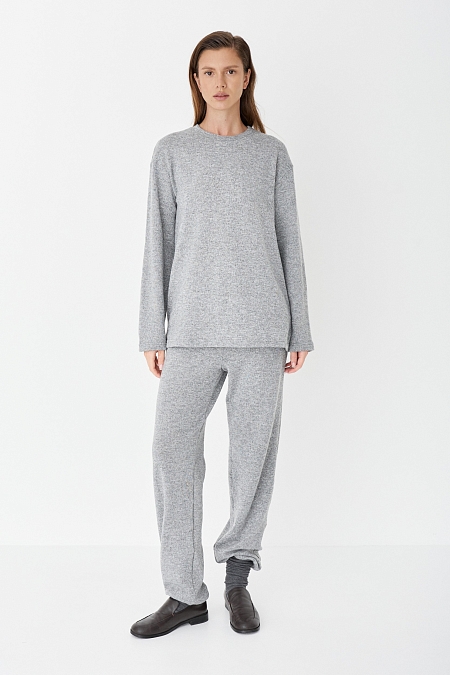 Брюки базовые из смесовой шерсти CL