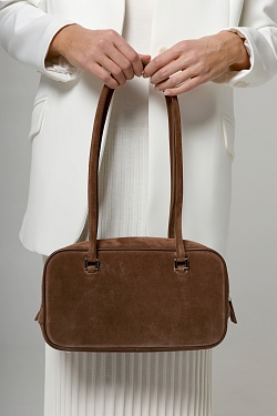 Сумка-багет из натуральной замши medium