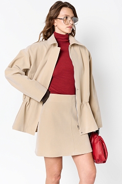 Парка из экозамши на молнии