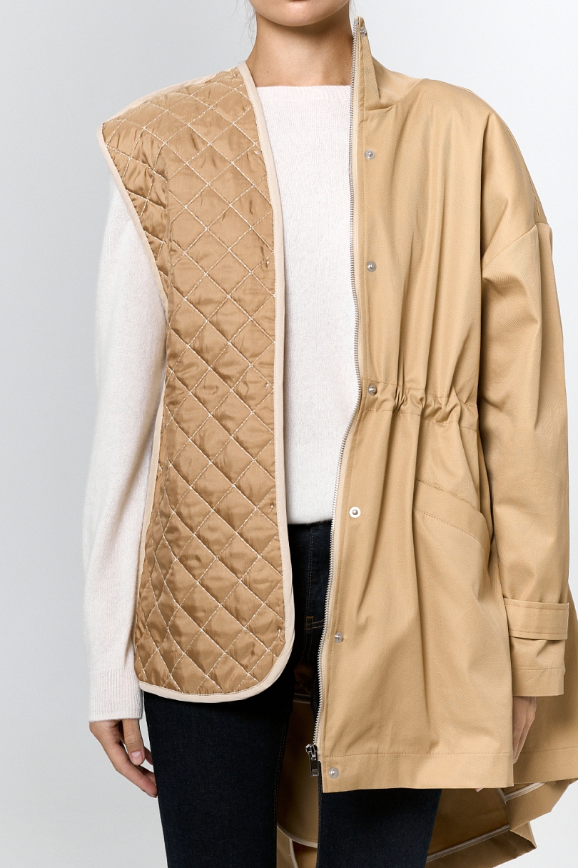 Ветровка из хлопка с пропиткой со съемным утеплителем