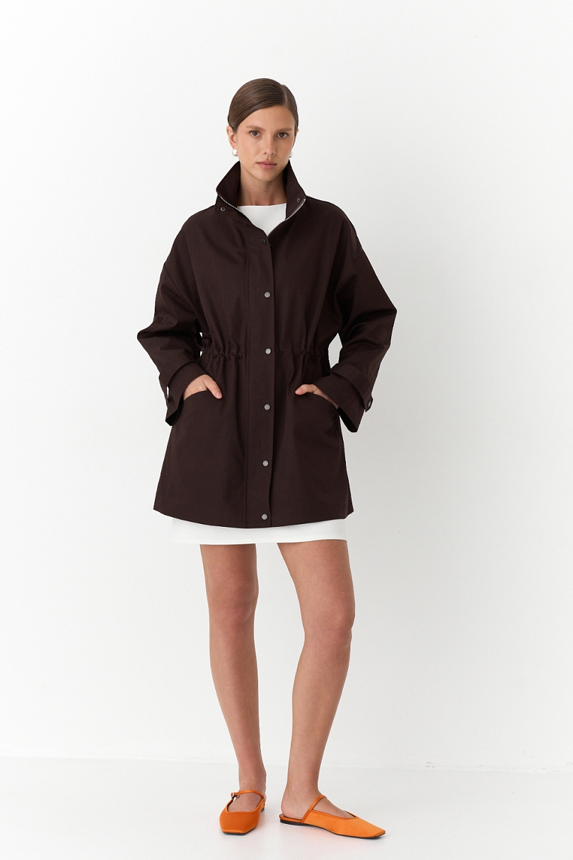 Ветровка из хлопка с пропиткой со съемным утеплителем