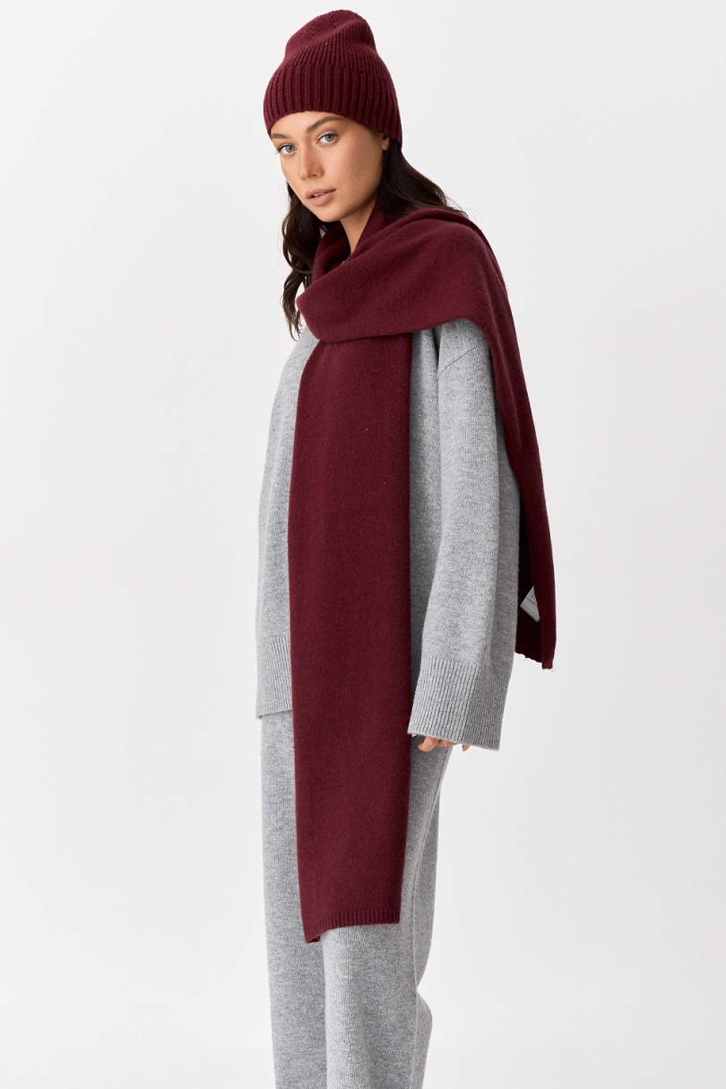 Шарф базовый с шерстью