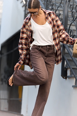 Рубашка в клетку оверсайз