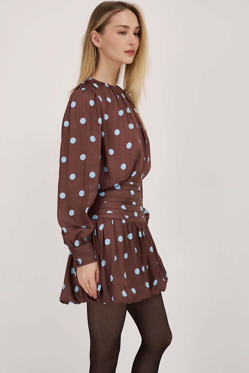 Комплект из вискозы и хлопка в горошек