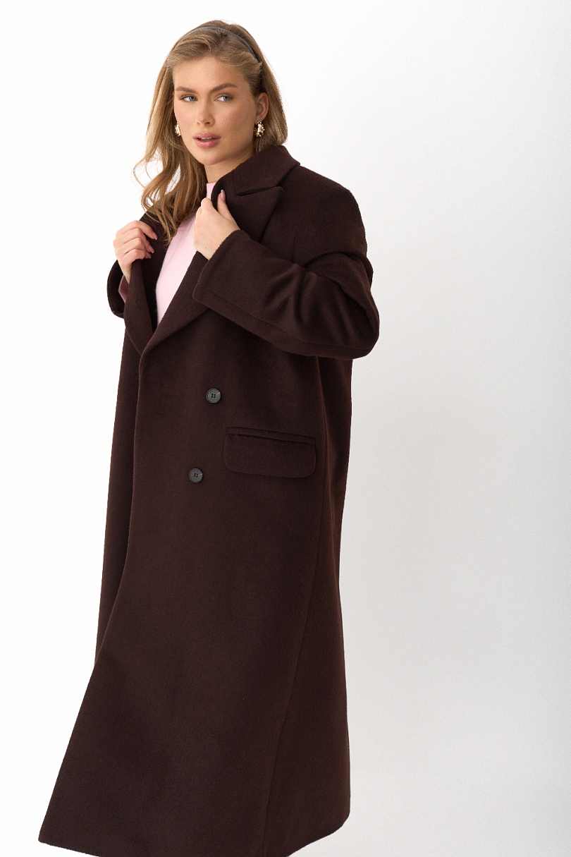 Пальто из шерсти оверсайз