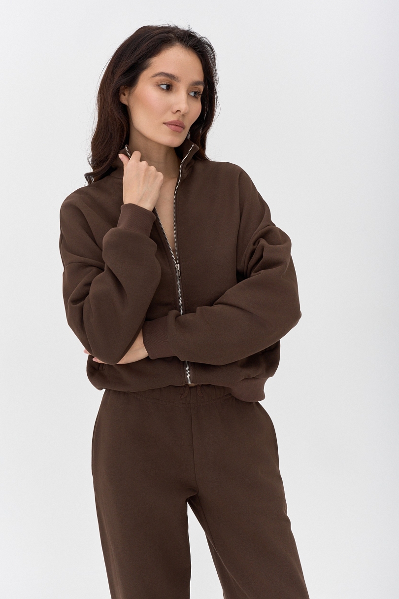 Толстовка на молнии утепленная