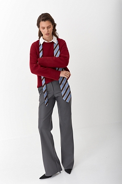 Брюки в расслабленном стиле из экокожи