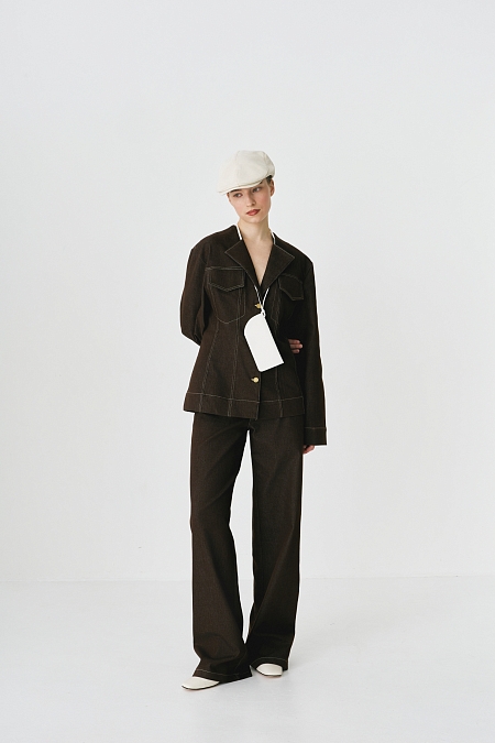 Джинсы из сырого денима