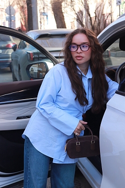 Рубашка приталенная с асимметрией