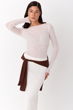 Лонгслив из тенсела и шерсти