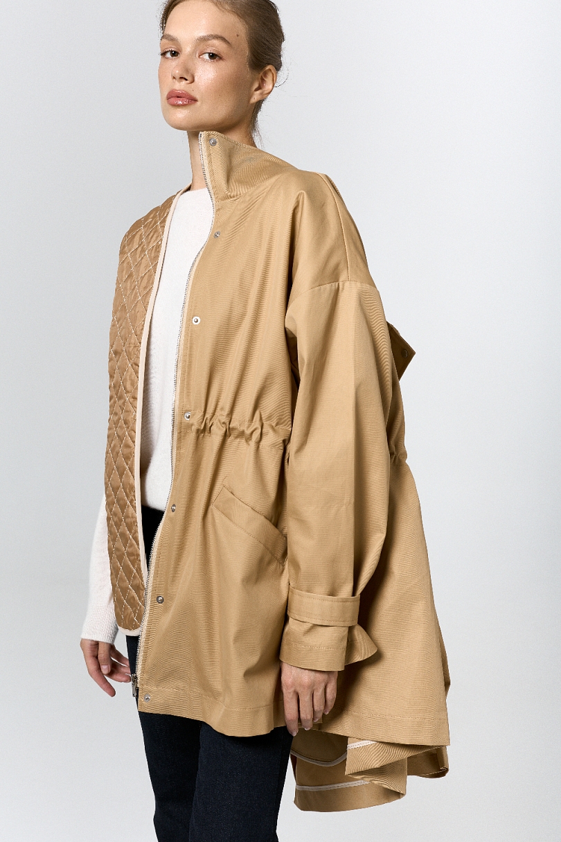 Ветровка из хлопка с пропиткой со съемным утеплителем