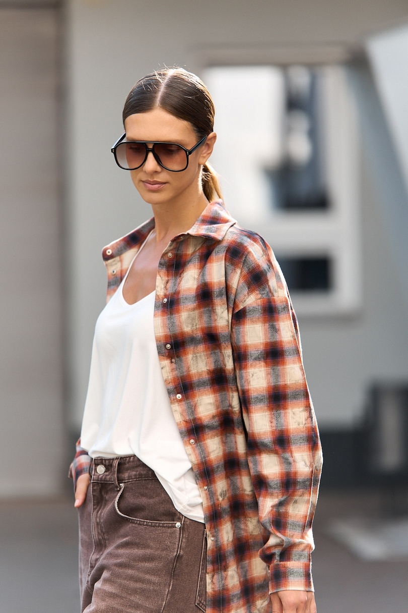 Рубашка в клетку оверсайз