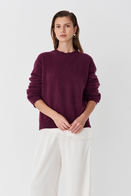 Свитер пушистый из 100% шерсти