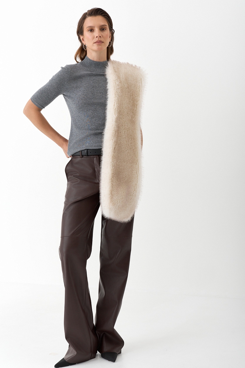 Топ с воротником стойка из мериноса