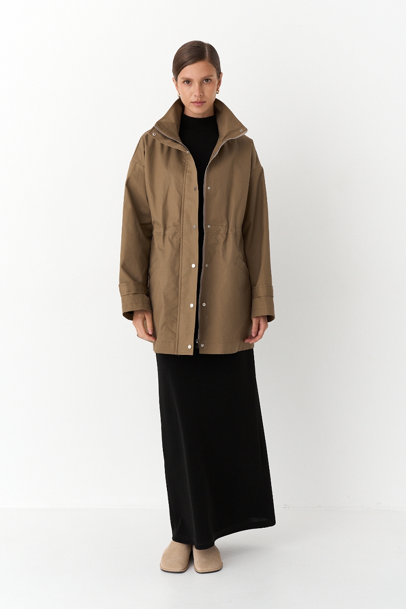 Ветровка из хлопка с пропиткой со съемным утеплителем