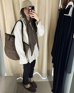 Сумка-шоппер из рафии