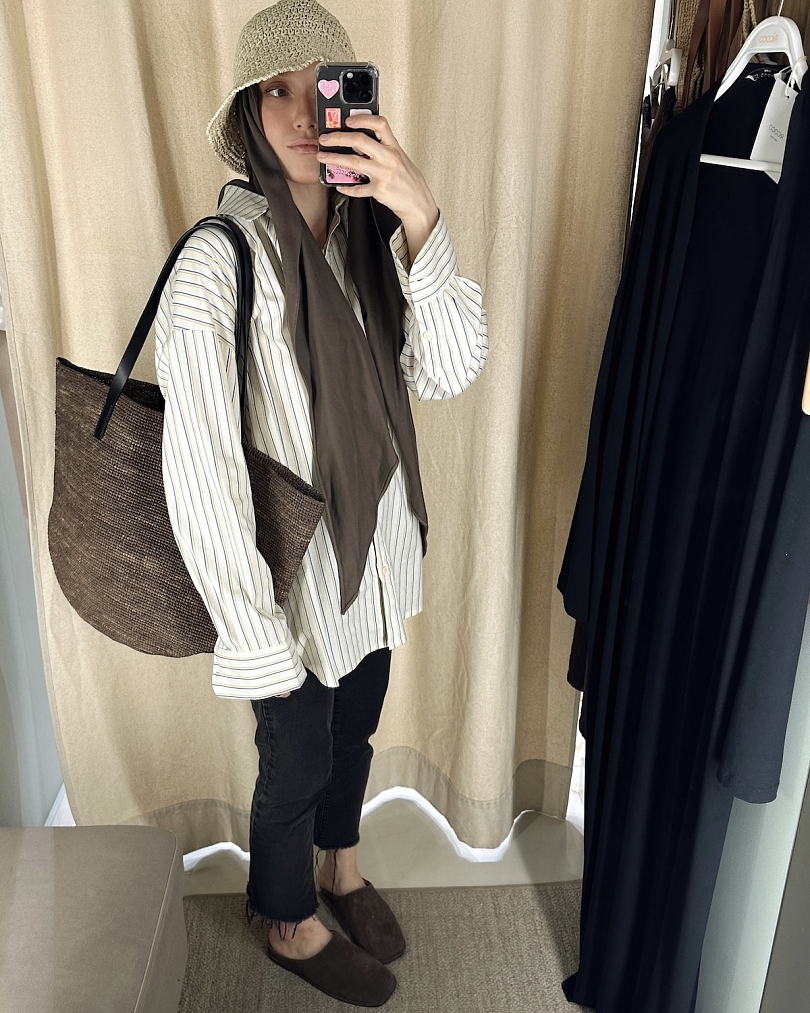 Сумка-шоппер из рафии