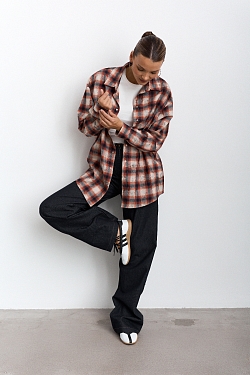 Рубашка в клетку оверсайз