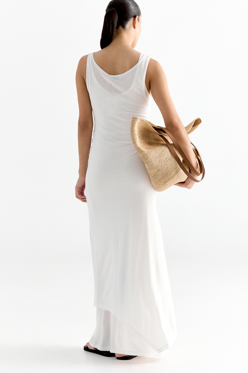 Платье-майка из вискозы с многослойным эффектом 