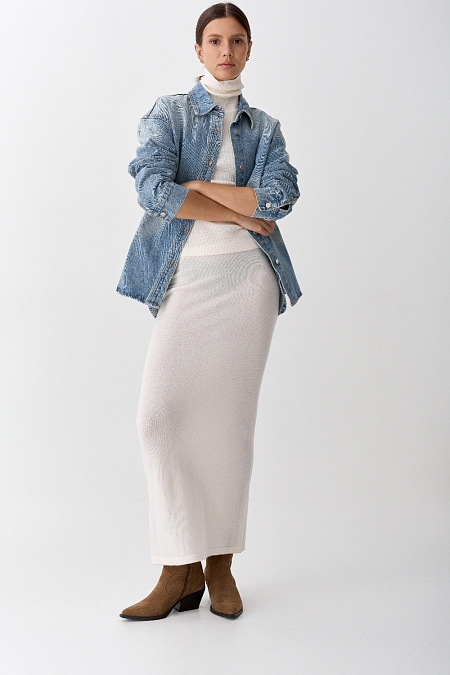 Юбка из шерсти и кашемира