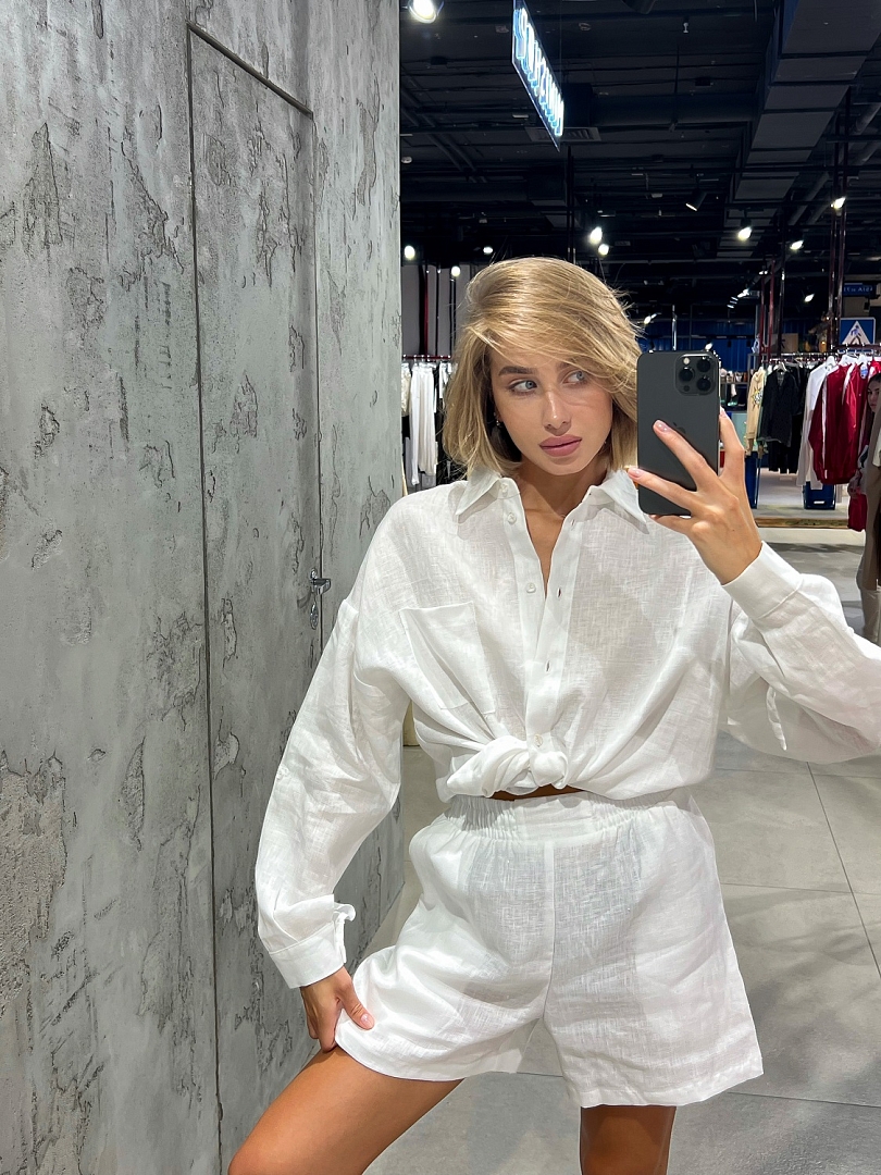 Рубашка изо льна оверсайз 