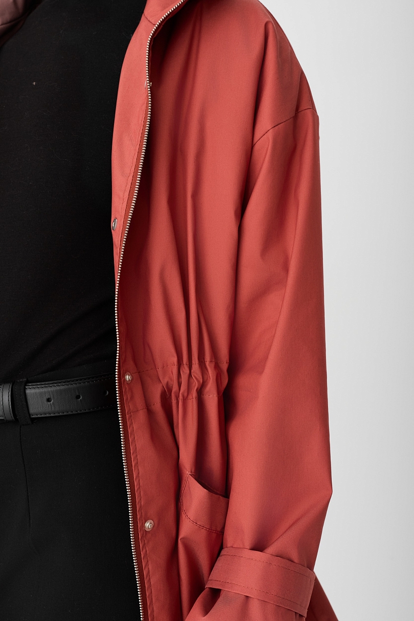 Ветровка из тенсела с хлопком со съемным утеплителем