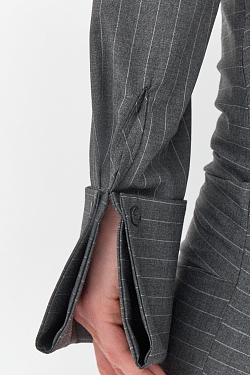 Комплект рубашка и юбка со сборкой в полоску 