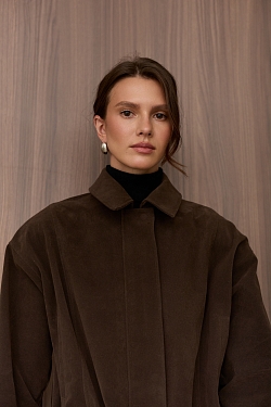 Парка из экозамши на молнии