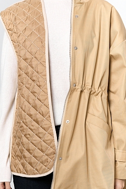 Ветровка из хлопка с пропиткой со съемным утеплителем