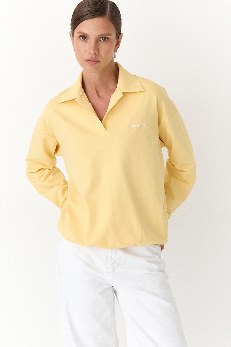 Свитшот поло с вышивкой