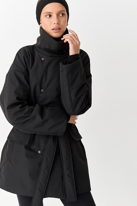 Парка на кнопках двубортная